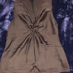 Sleeveless Rich Brown Ann Taylor Factory Top